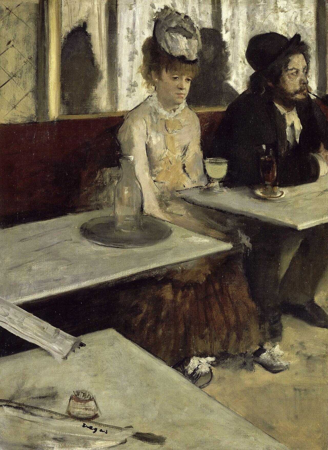 L'Assenzio di Degas, uno dei pittori famosi francesi.