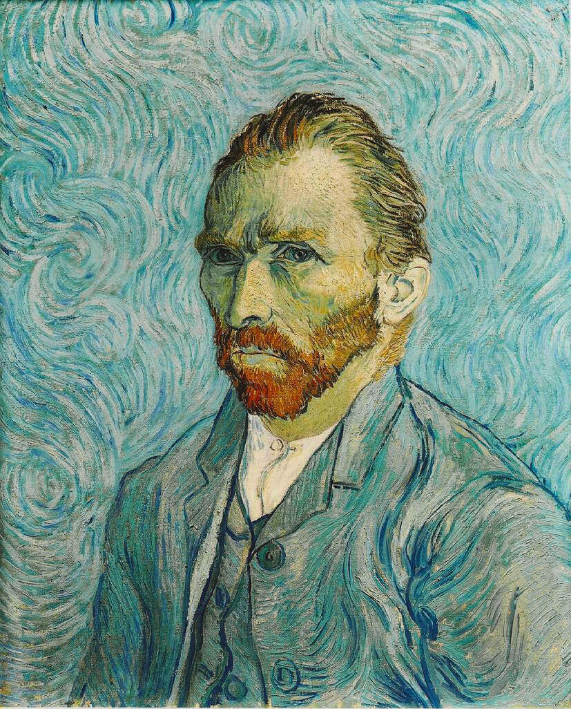 Ritratto di Van Gogh, uno dei pittori famosi europei.