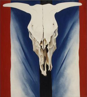 Dipinto di Georgia O'Keeffe, uno dei pittori famosi contemporanei.