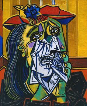 Dipinto di Picasso, uno dei pittori famosi europei.