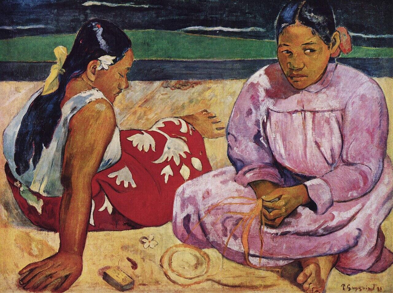 Donne haitiane di Gauguin, uno dei pittori famosi francesi.