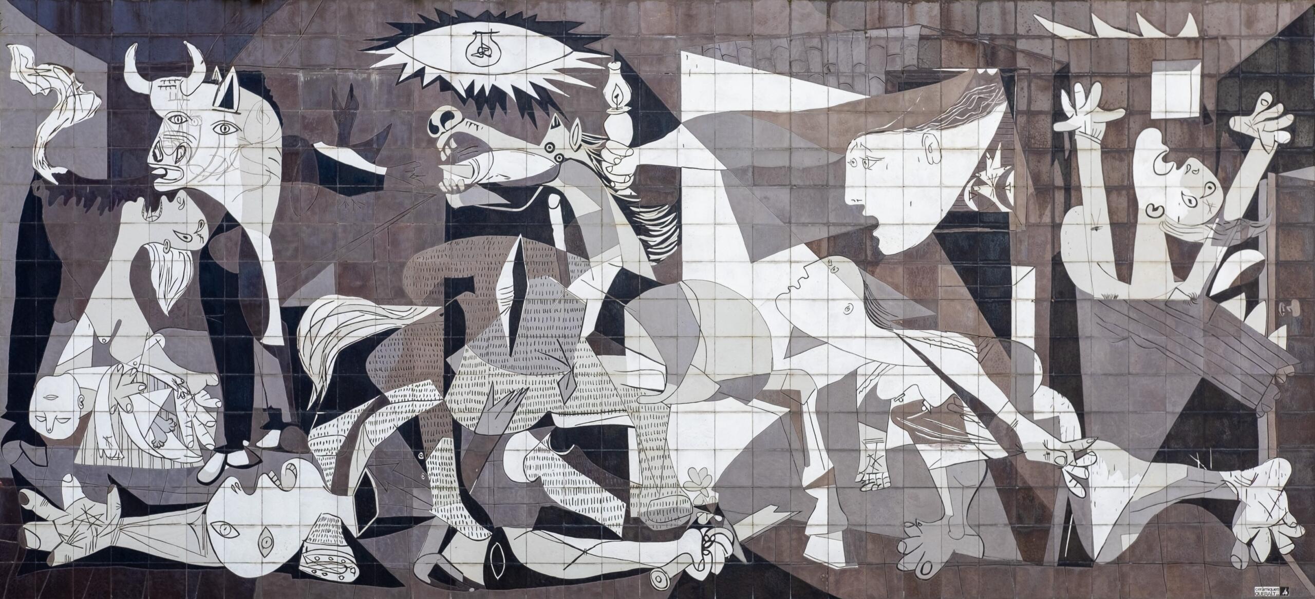 Dipinto di Picasso, uno dei pittori famosi europei.
