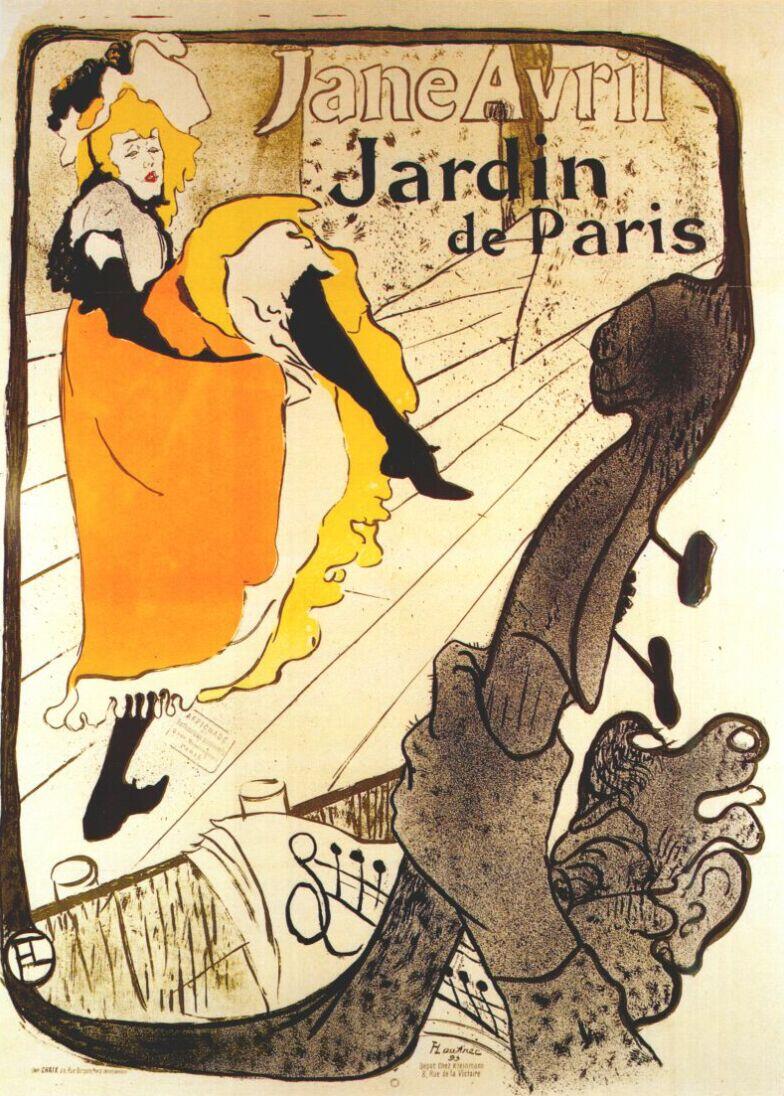 Dipinto di Toulouse-Lautrec, uno dei pittori famosi francesi.