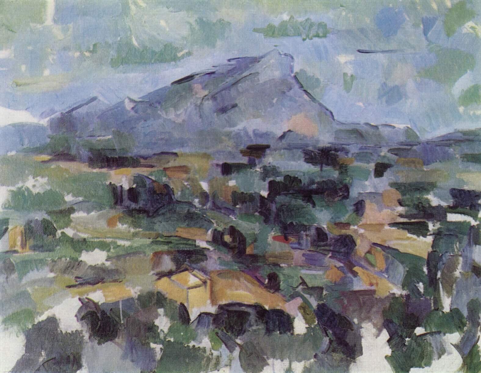 Montagne Sainte-Victoire di Cezanne, uno dei pittori famosi nella storia.