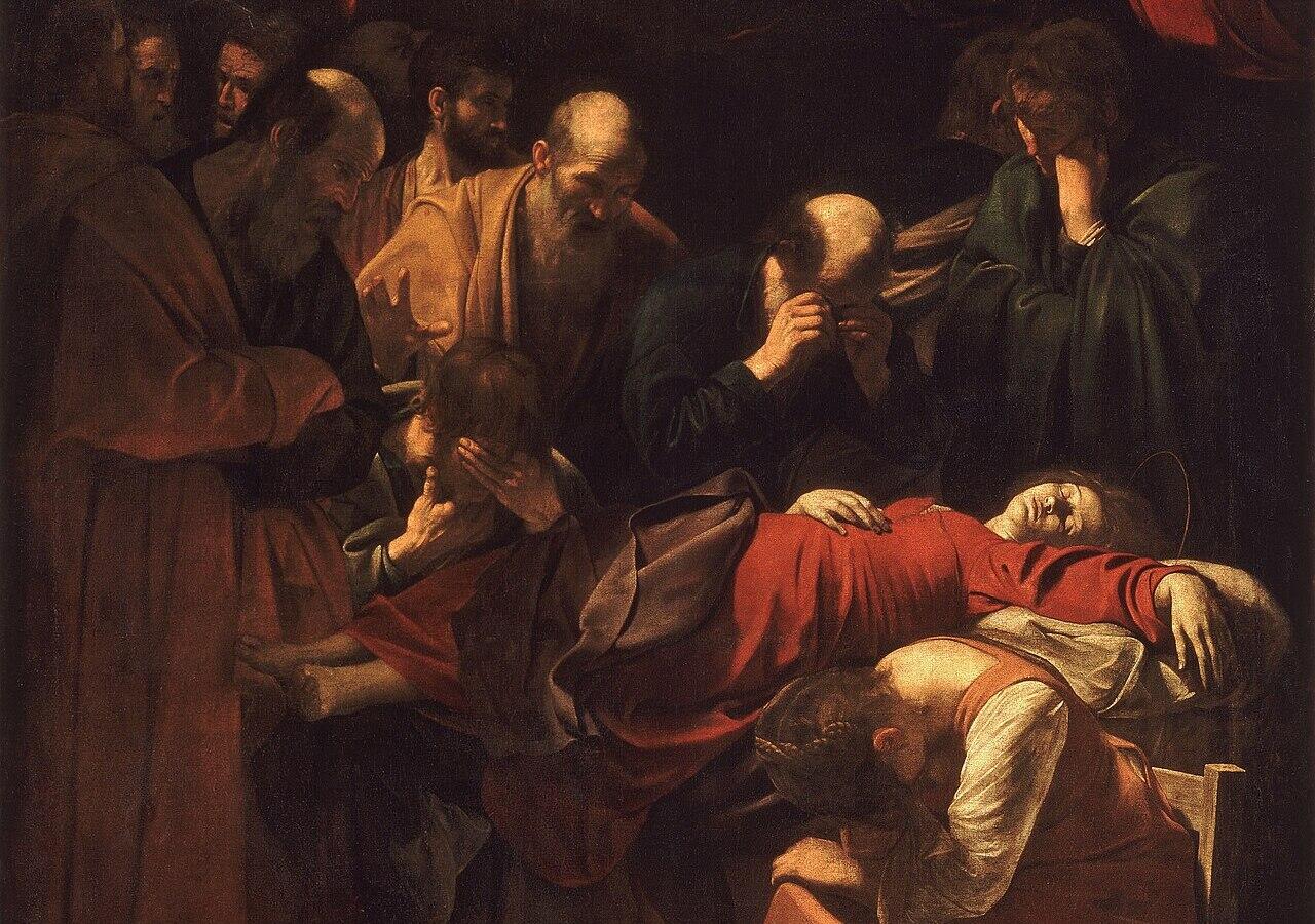 Morte della Vergine di Caravaggio, uno dei pittori famosi italiani.