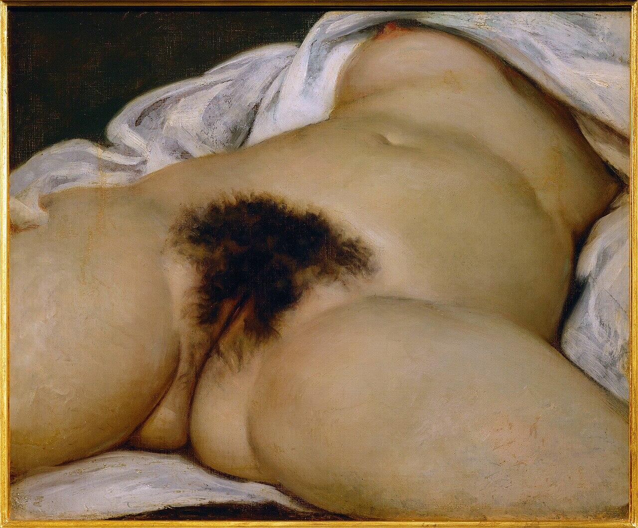 L'oriigine del mondo di Courbet, uno dei pittori famosi francesi.