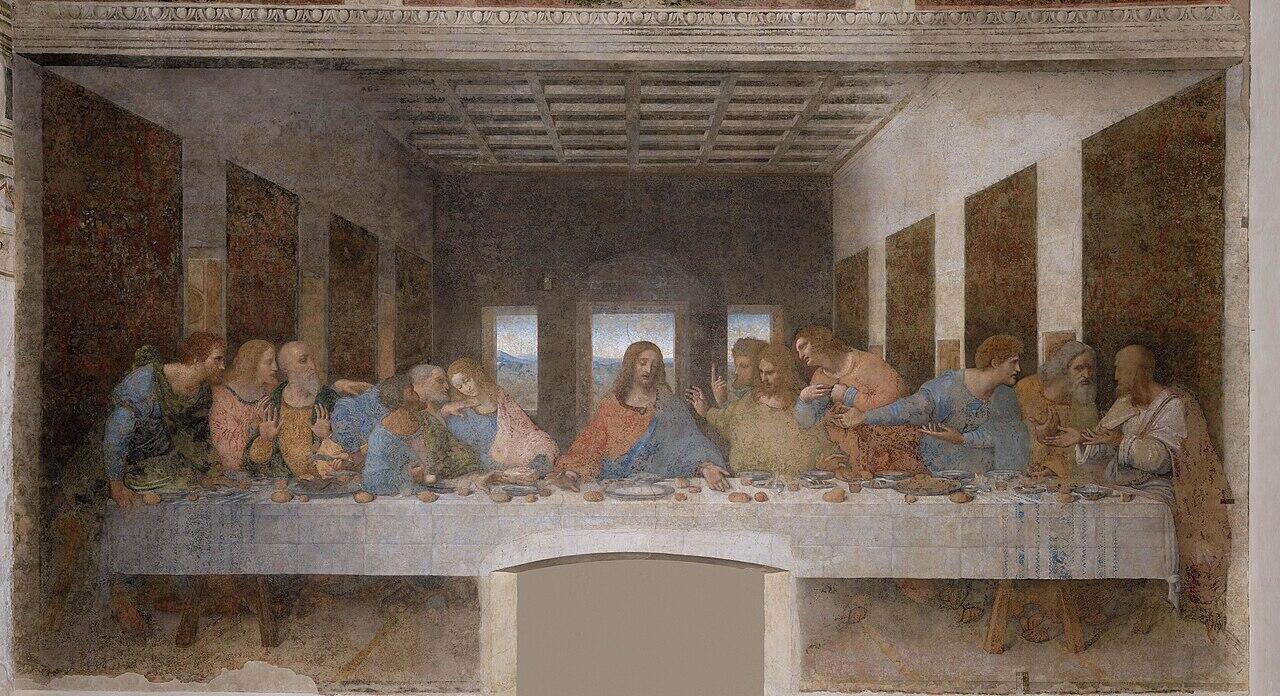 Ultima cena di Leonardo, uno dei pittori famosi italiani.