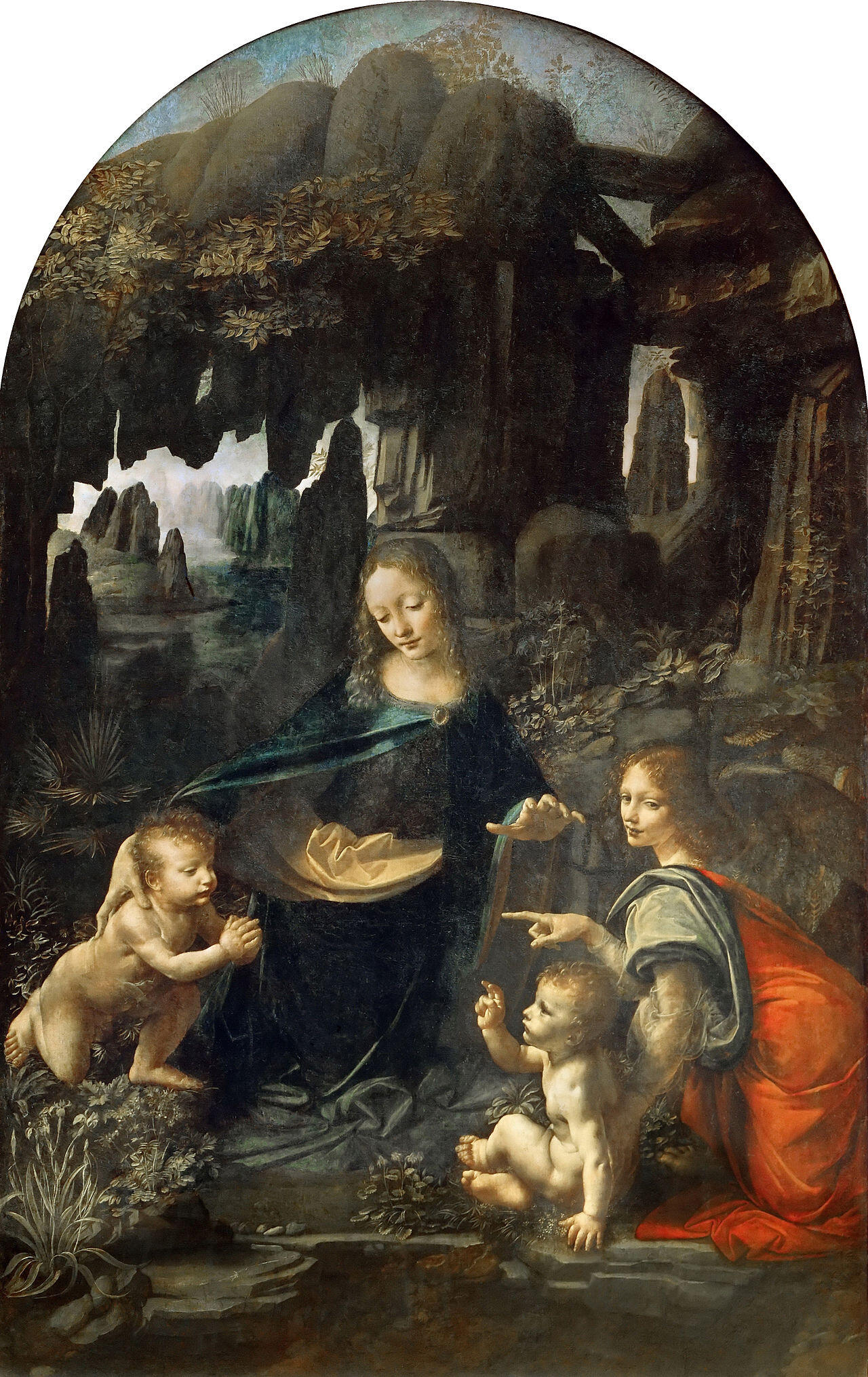 Vergine delle rocce di Leonardo, uno dei pittori famosi italiani.