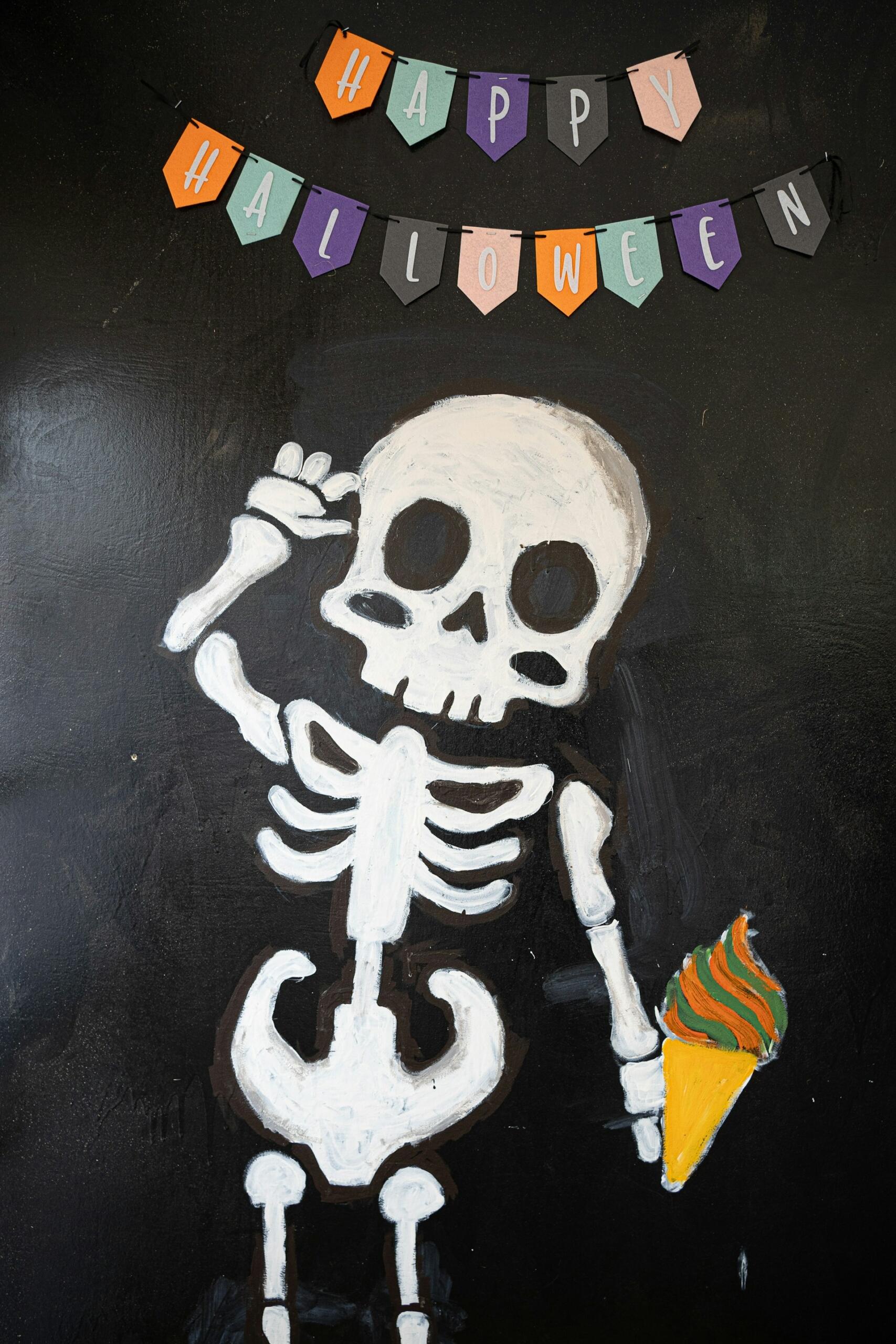 Halloween disegno scheletro