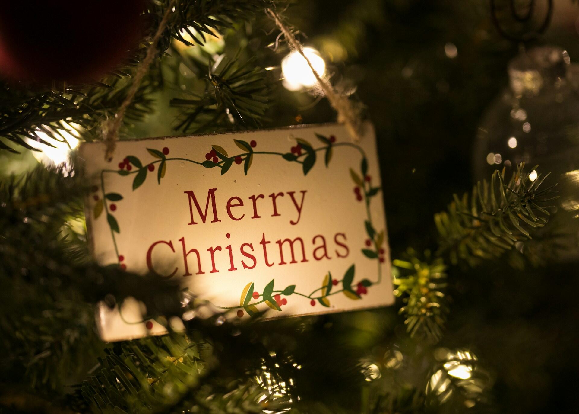 albero di Natale con decorazione