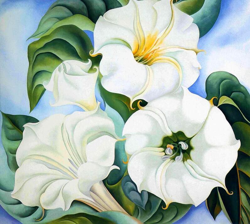 Jimson Weed, dipinto di Georgia O'Keeffe, una delle pittrici famose del XX secolo.