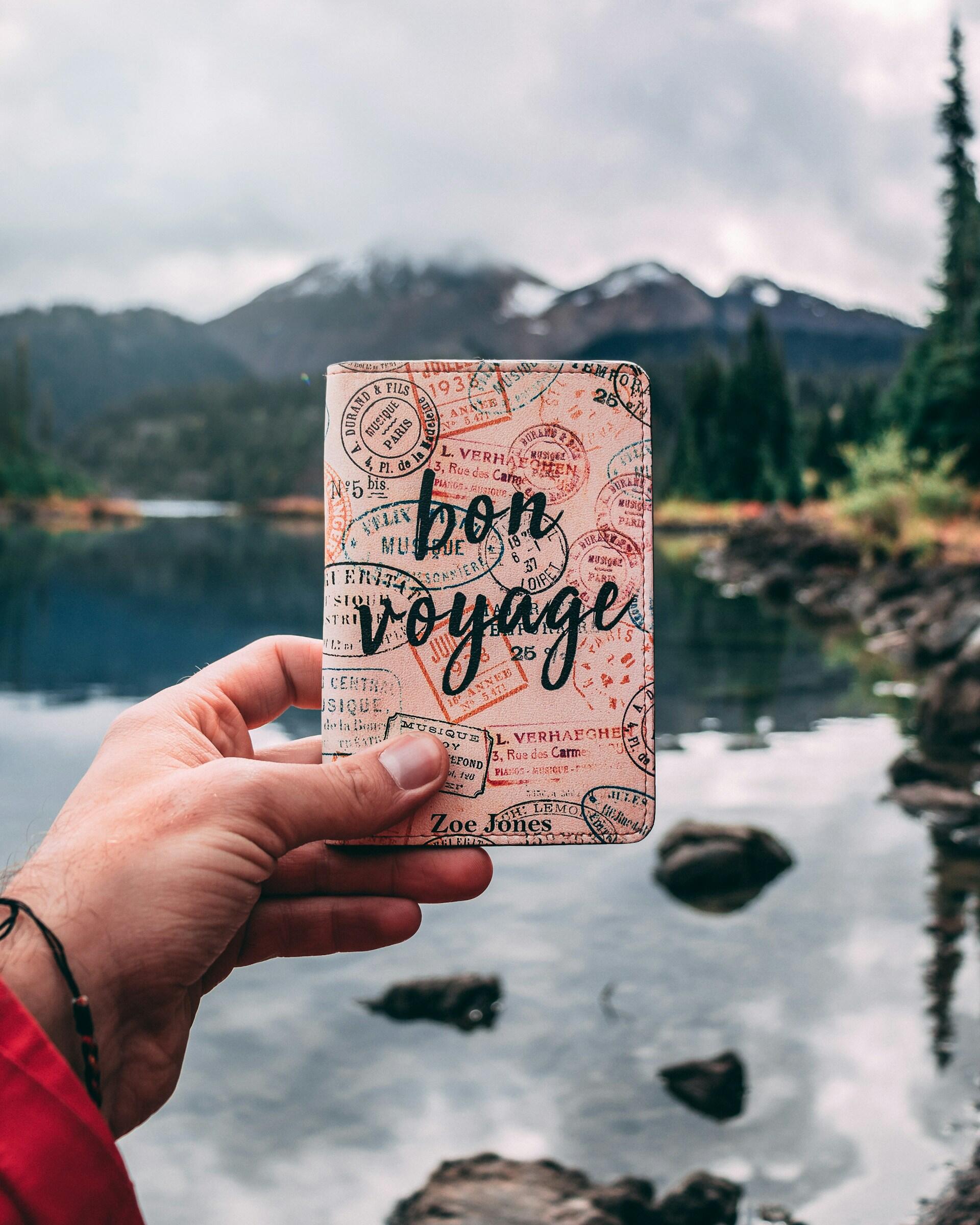 Passaporto con foderina "Bon voyage"