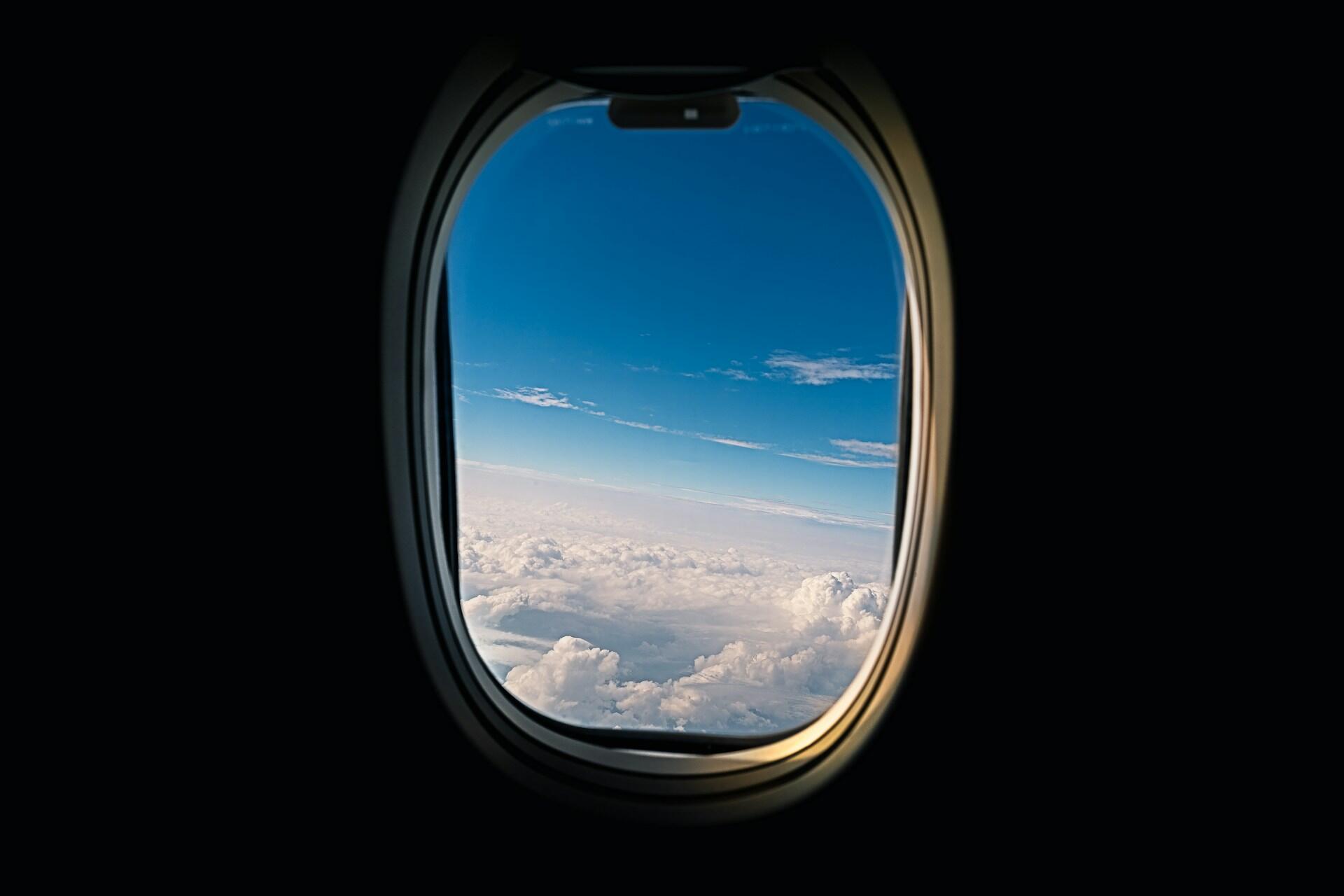 Oblò di un aereo