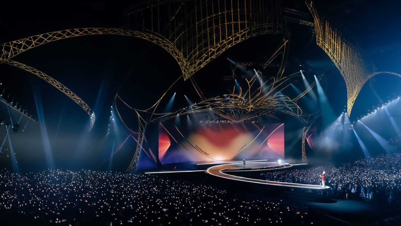 Palco sui cui si esibiranno i cantanti eurovision 2026,