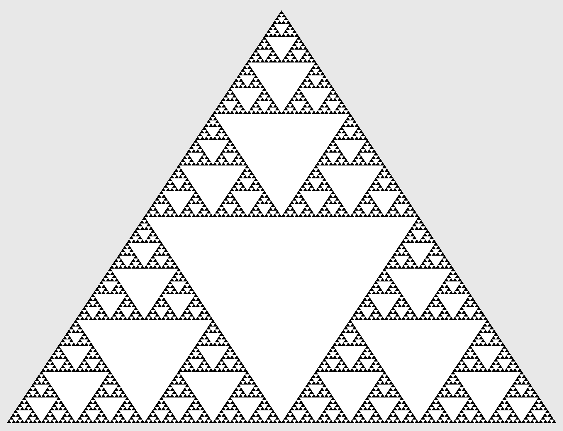 triangolo sierpinski frattali iconici