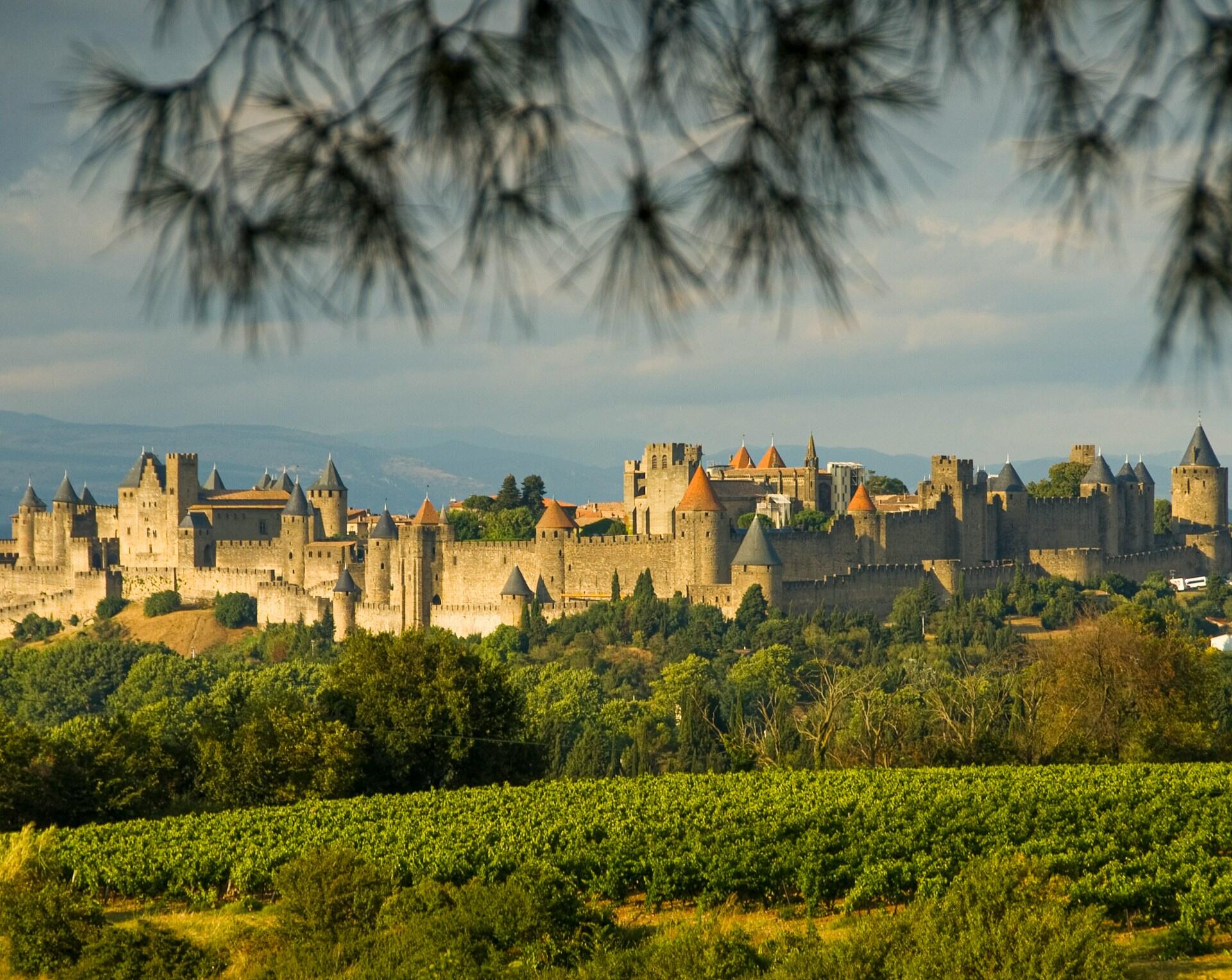 Vista di Carcassone, una delle tappe tour de france 2026.