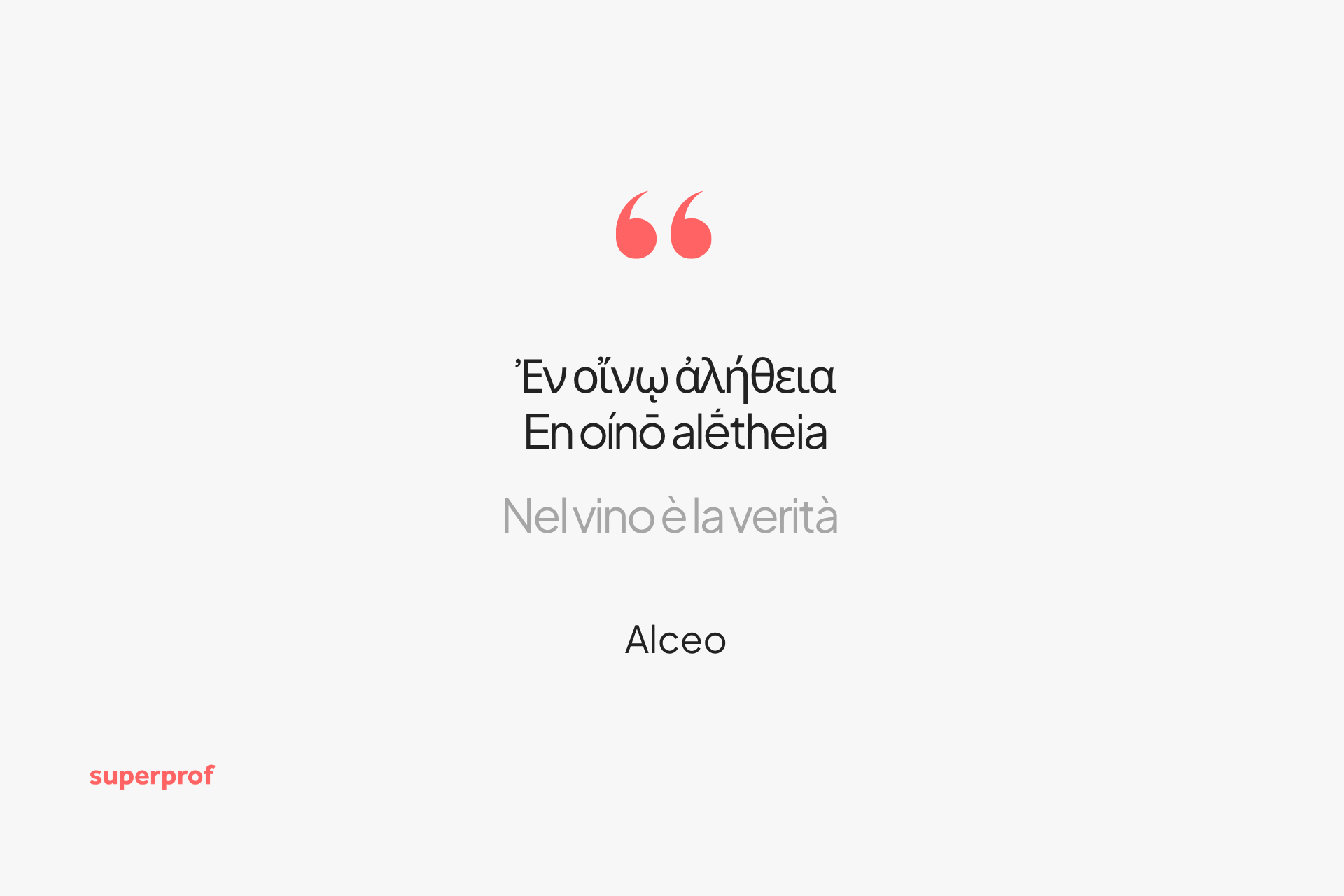 Una delle frasi in greco più celebri, attribuita a Alceo.