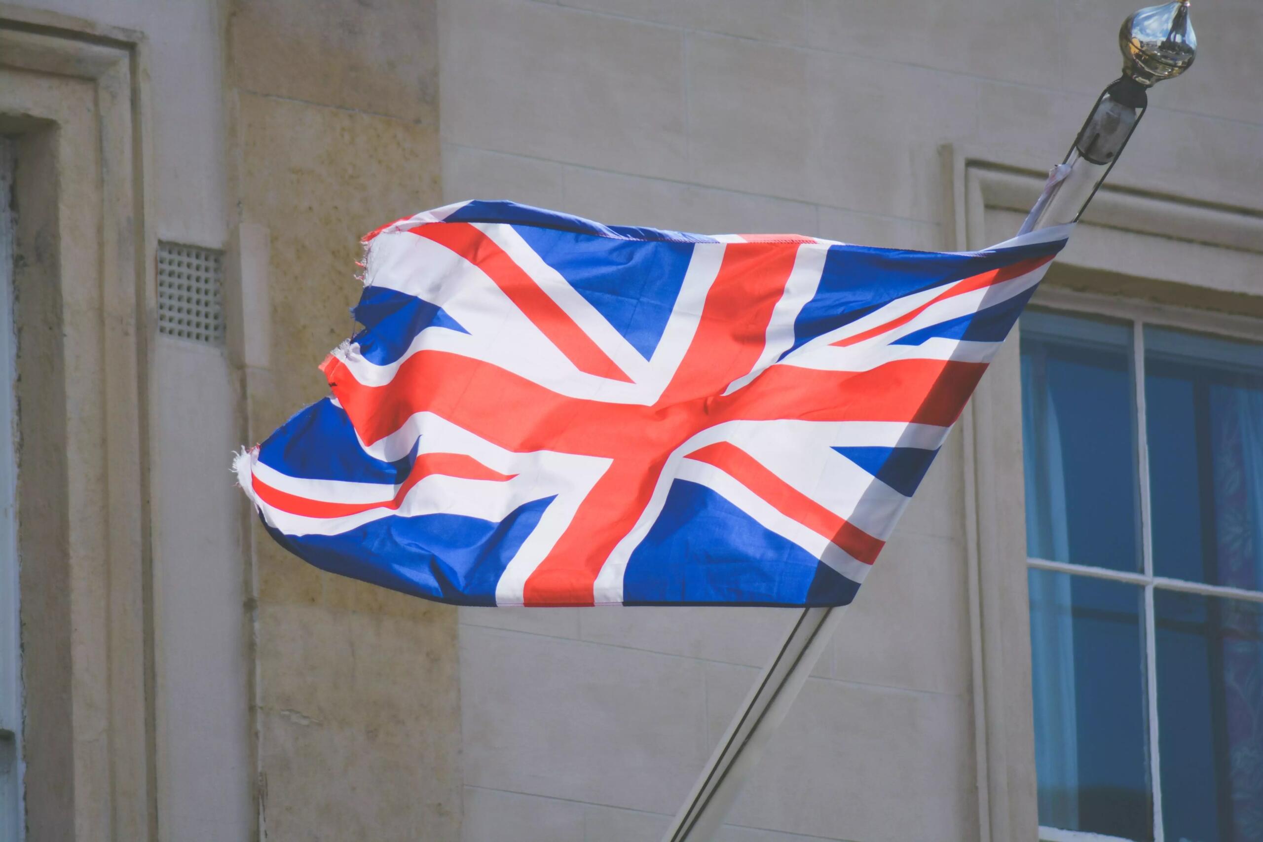 Bandiera del Regno Unito, conosciuta come Union Jack.