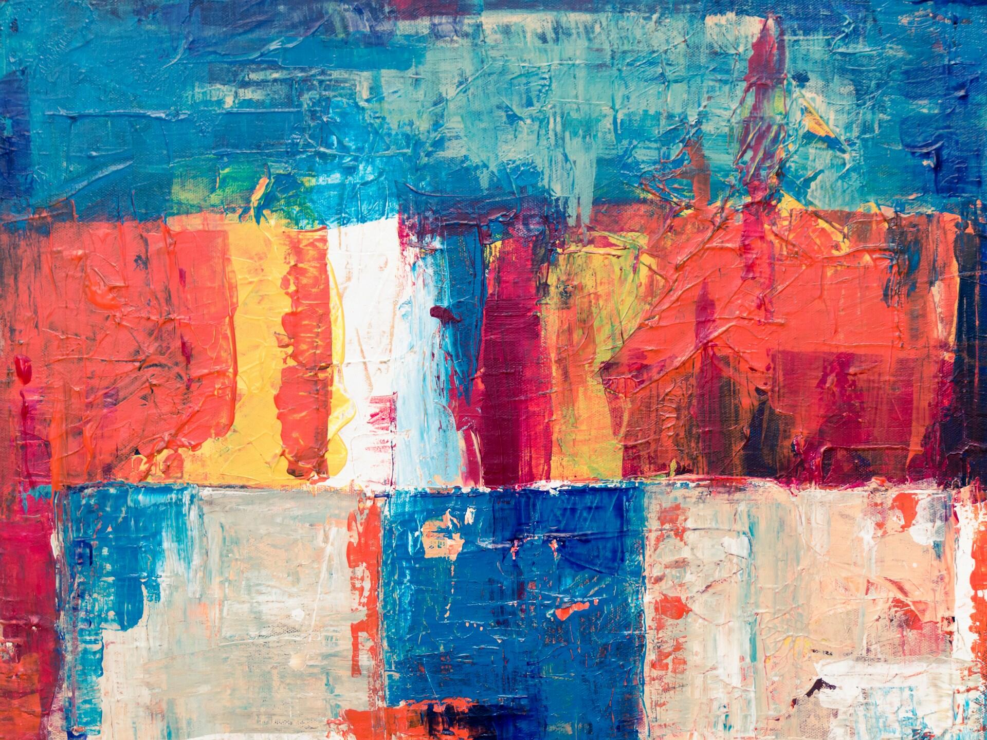 Un quadro astratto di arte contemporanea. 