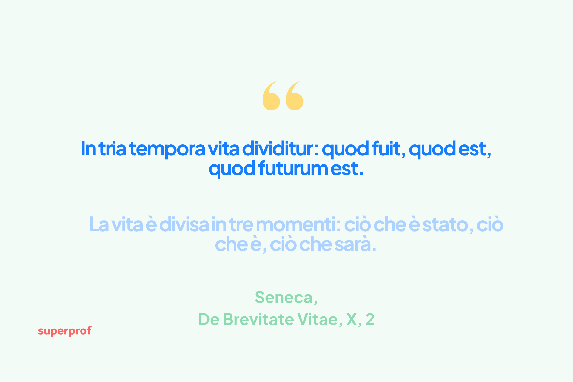 Citazione di Seneca sul tempo e sulla vita in latino e italiano.