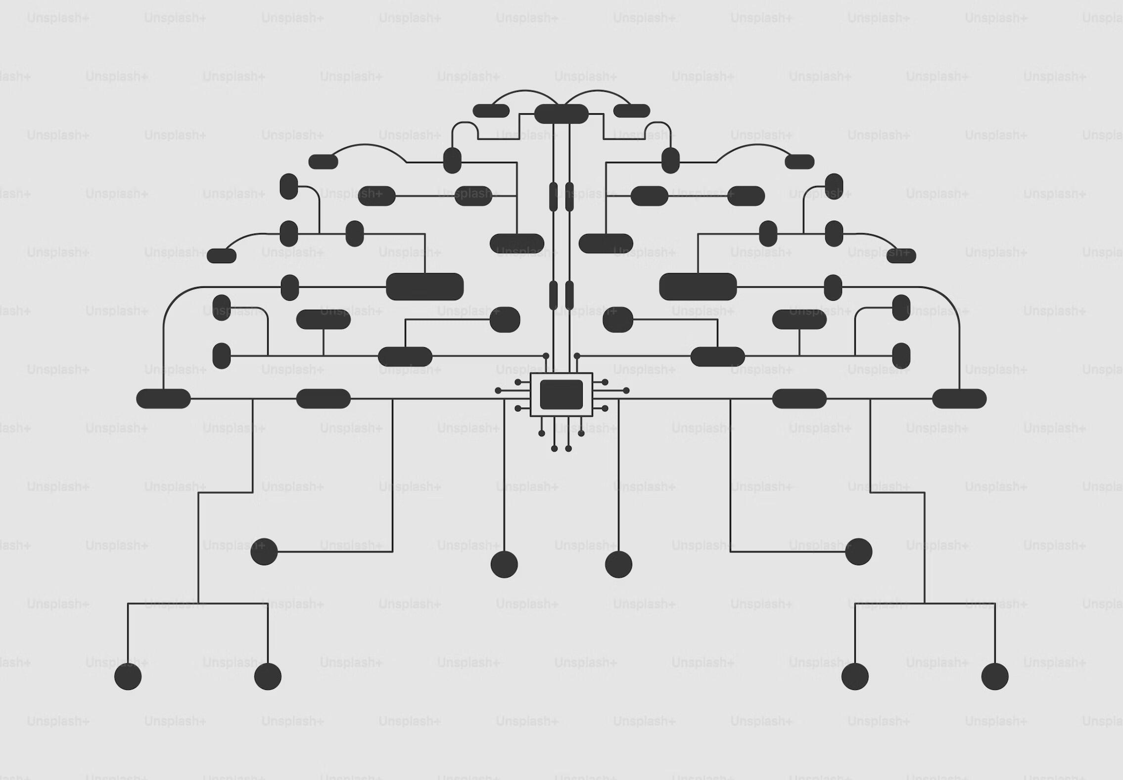 Un diagramma ad alberto senza scritte, con solo la struttura disegnata. 