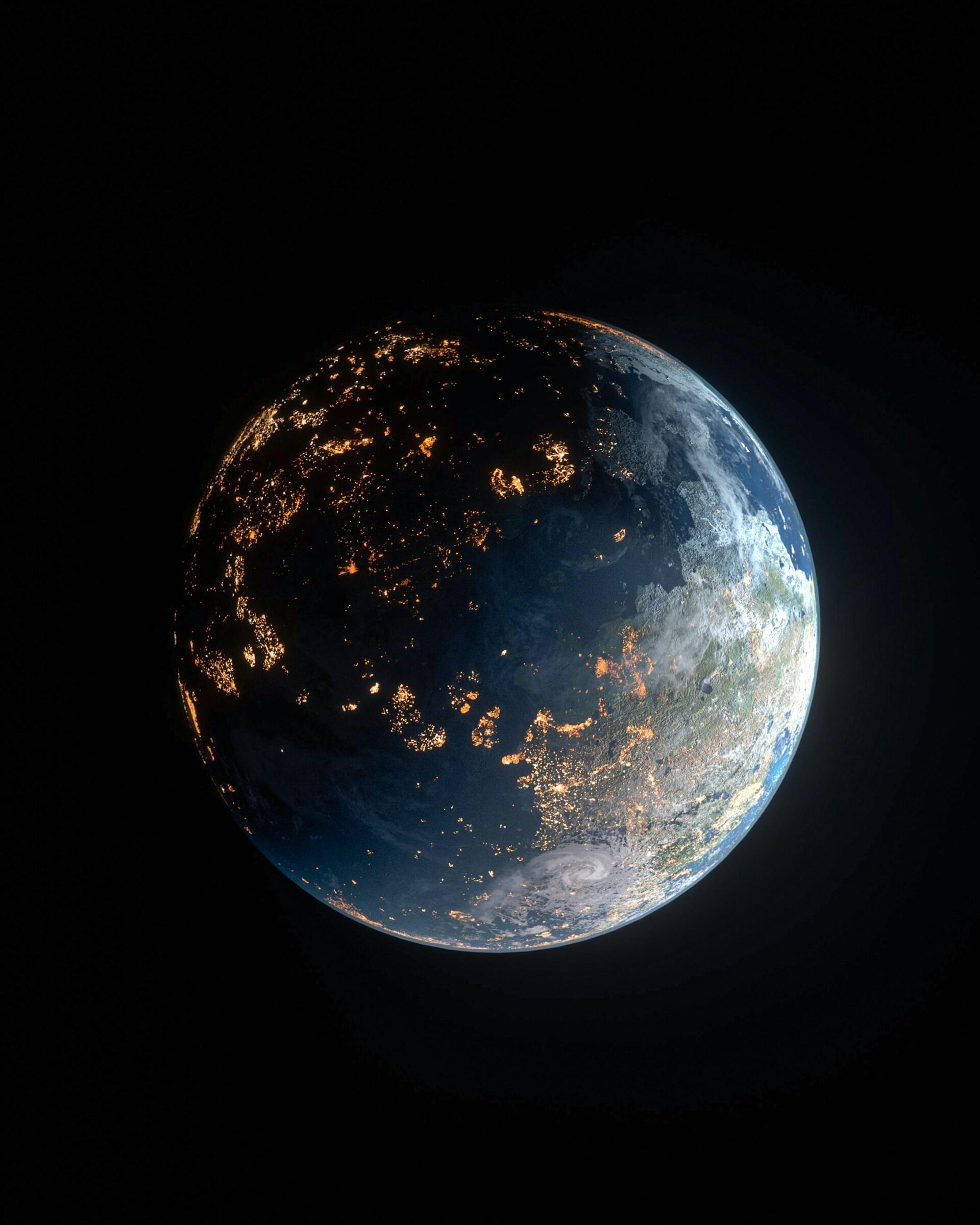 Il pianeta terra visto dallo spazio.