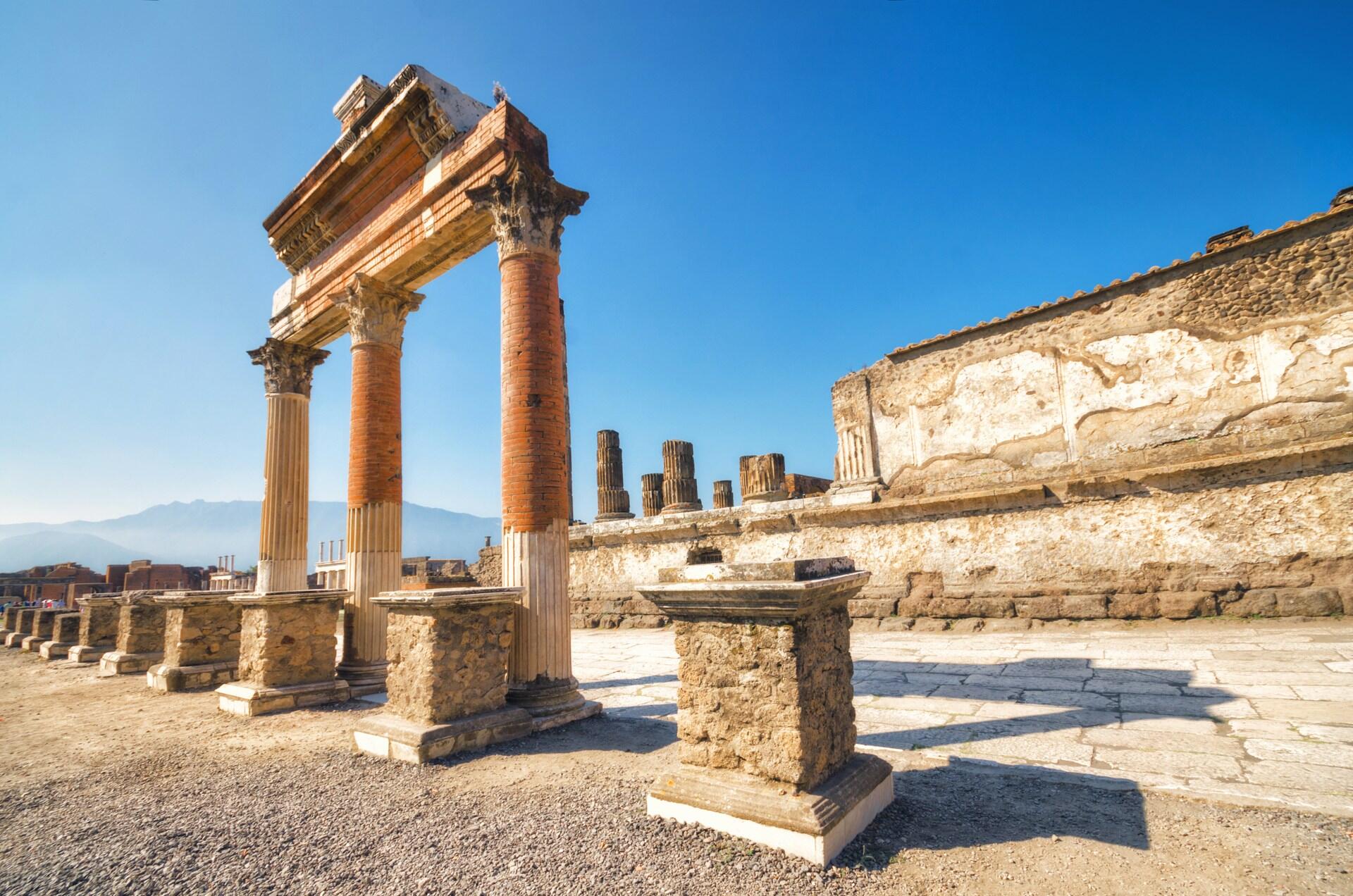 Resti romani di Pompei prima dell'eruzione.
