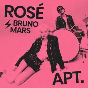 La copertina del brano APT di Rosé e Bruno Mars. 