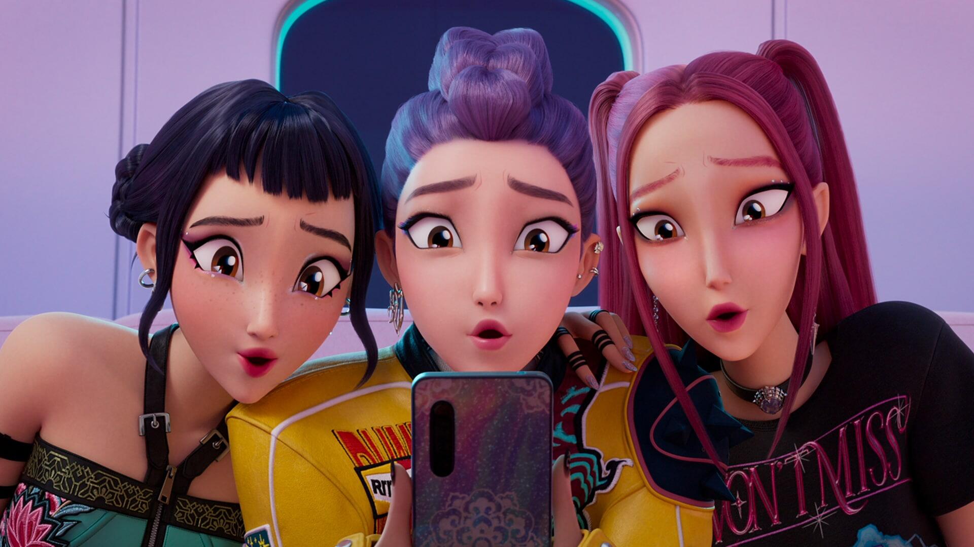 Le tre protagoniste del film: Zoey, Rumi e Mira. 