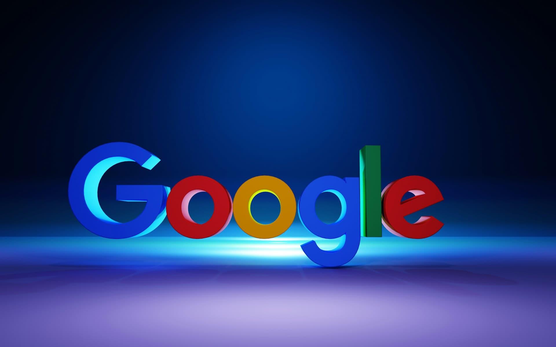 立体的に表現されたGoogleのロゴ