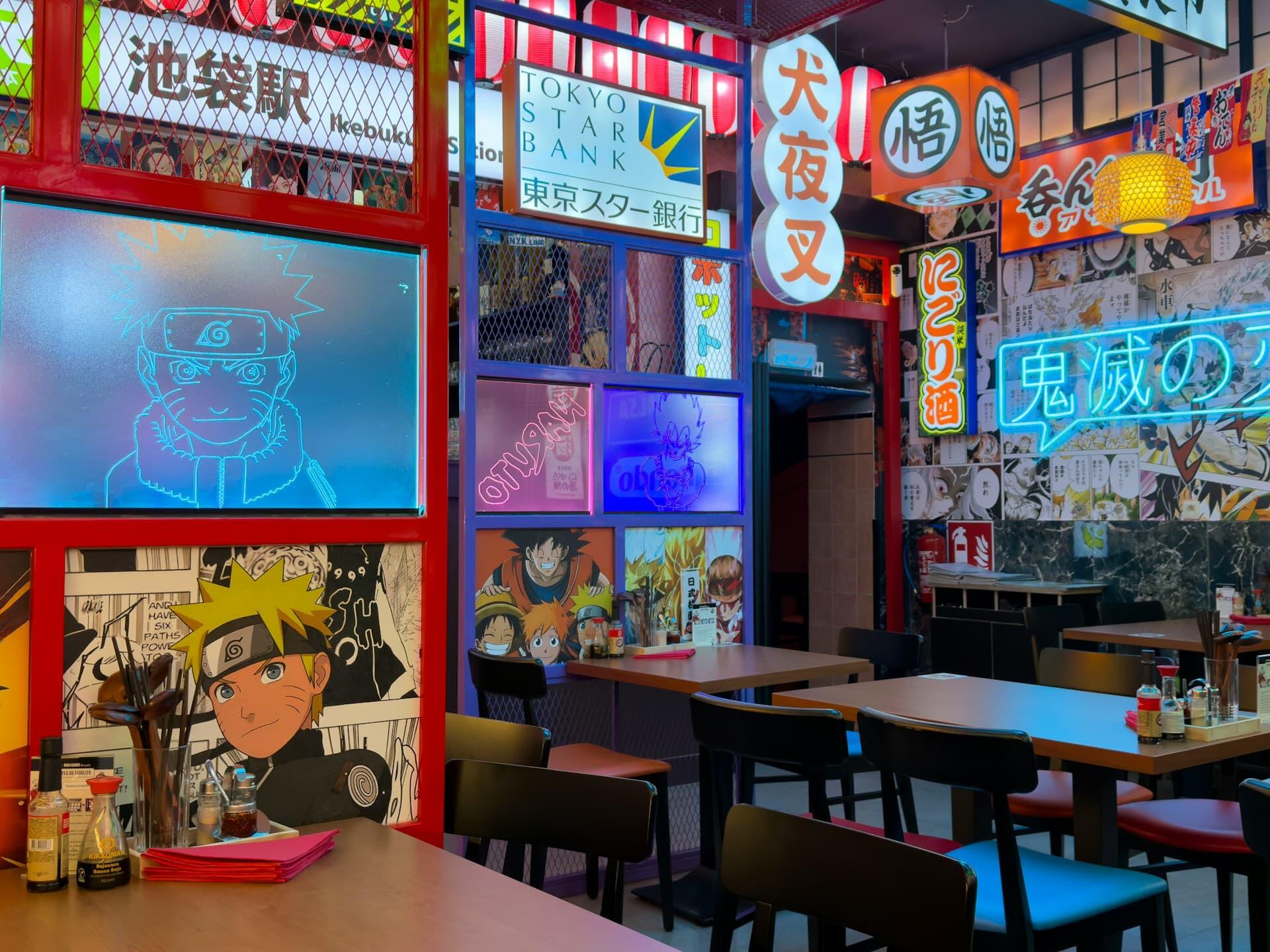 アニメカフェの店内と自分に似てるアニメキャラ診断
