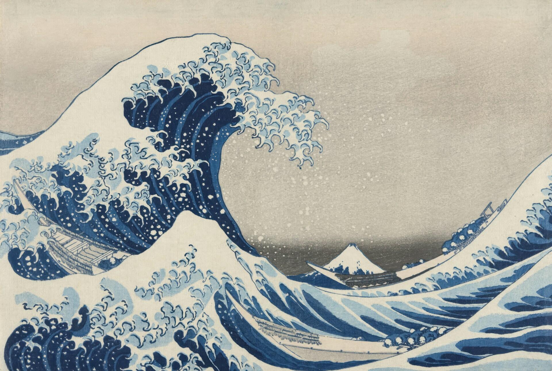 Hokusai bangos paveikslas