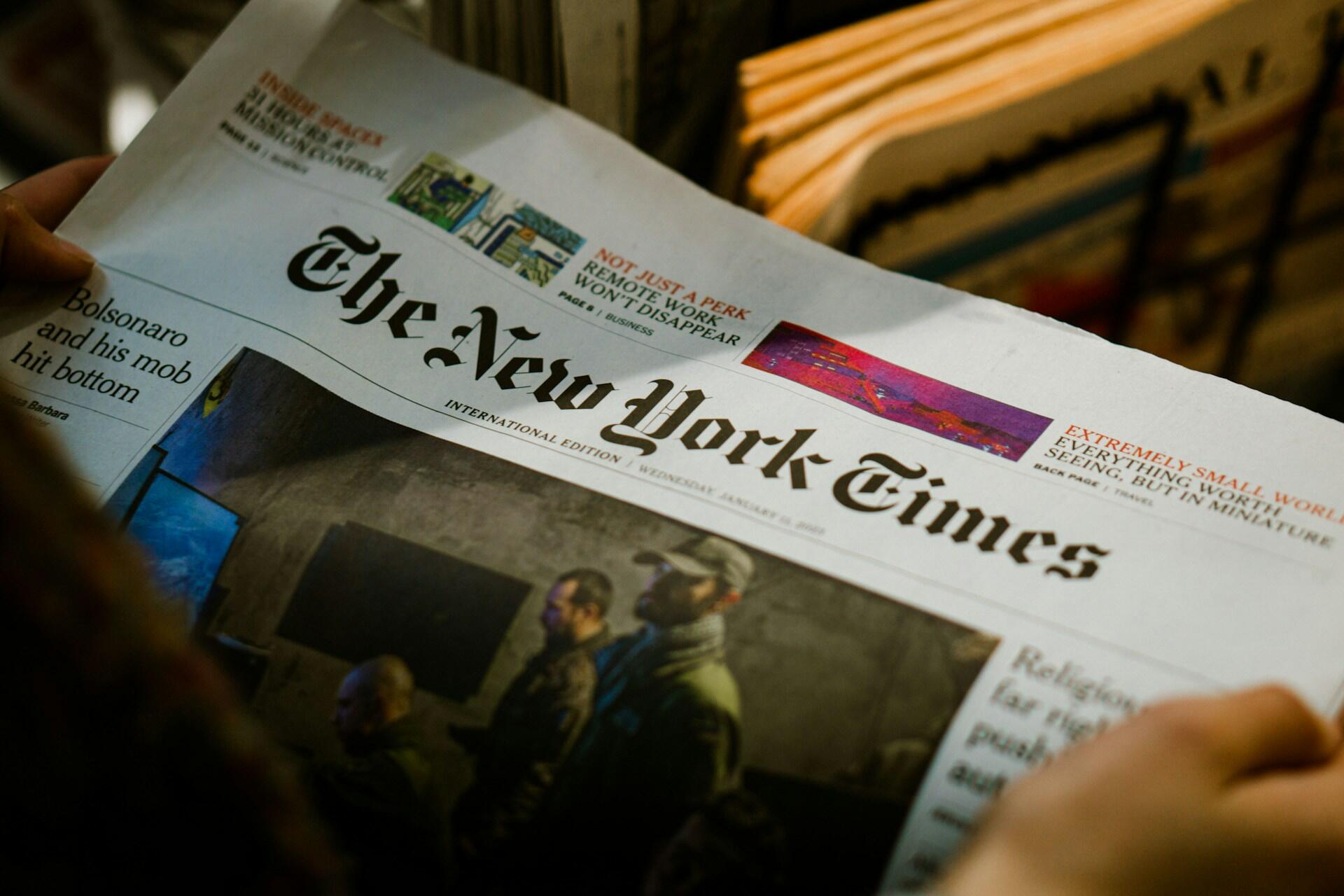 New york times laikraščio viršelis