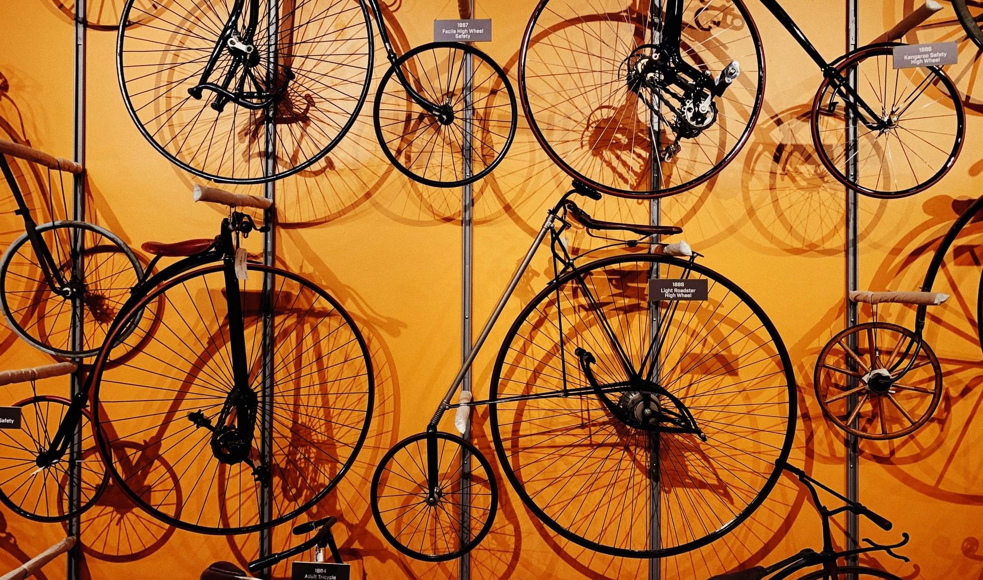 physique mécanique roues vélos exposition