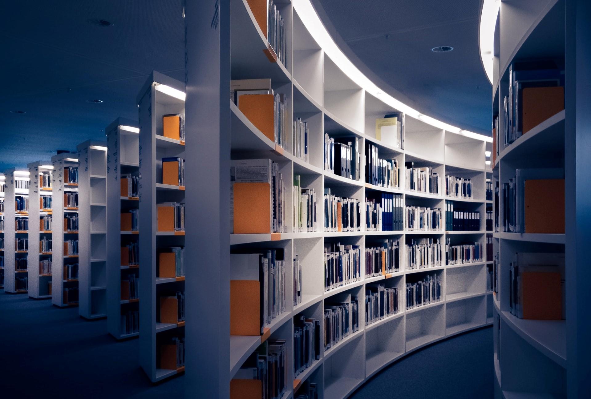 bibliothèque rangée de livres