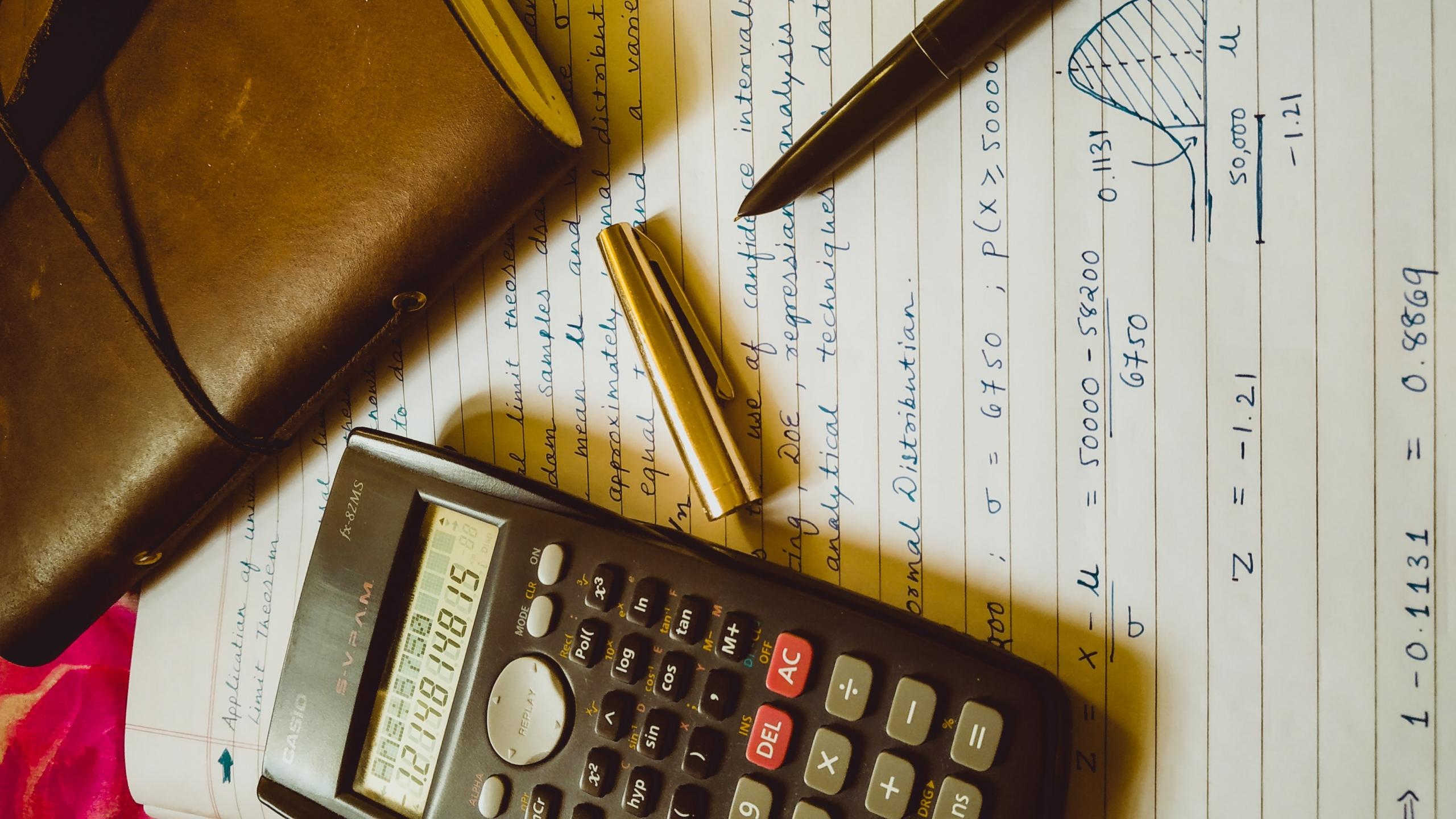 calculatrice avec notes calculs