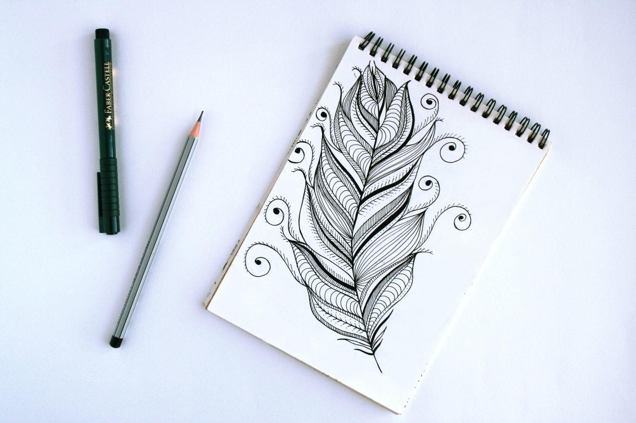 dessin sur un bloc-notes