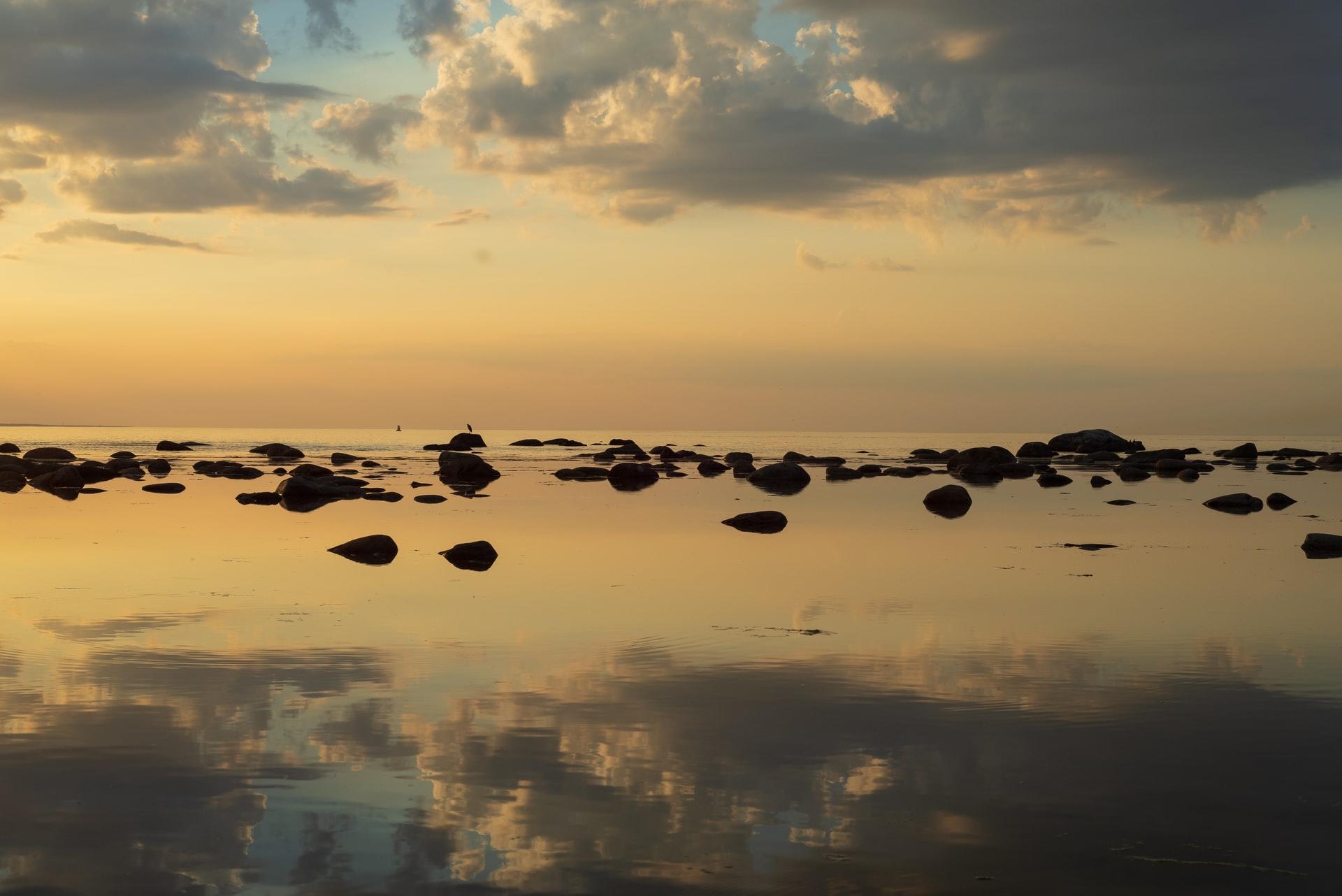 photographie de paysage soirée
