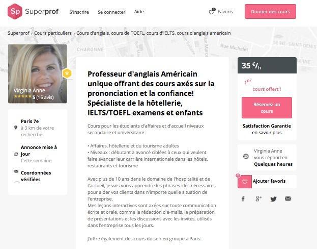 Comment trouver un prof d'anglais sur internet ?