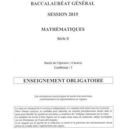 S'entrainer sur les sujets de mathétiques tombés dans les Lycées francais à l'étranger