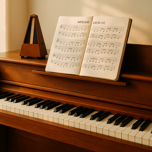 ritma nodarbība ar metronomu klavierspēles apguvē