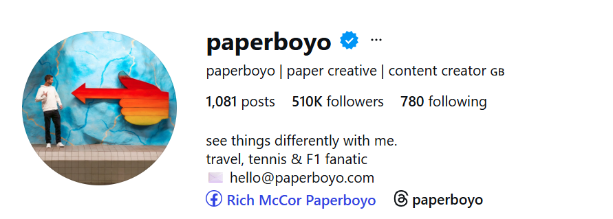 PaperBoyo Instagram profils.