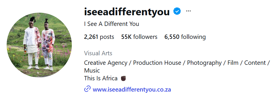 Instagram profils "I See A Different You".