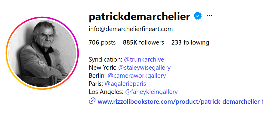 PatrikaDemaršeljē Instagram profils. 