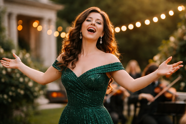 operas dziedātāja uzstājas