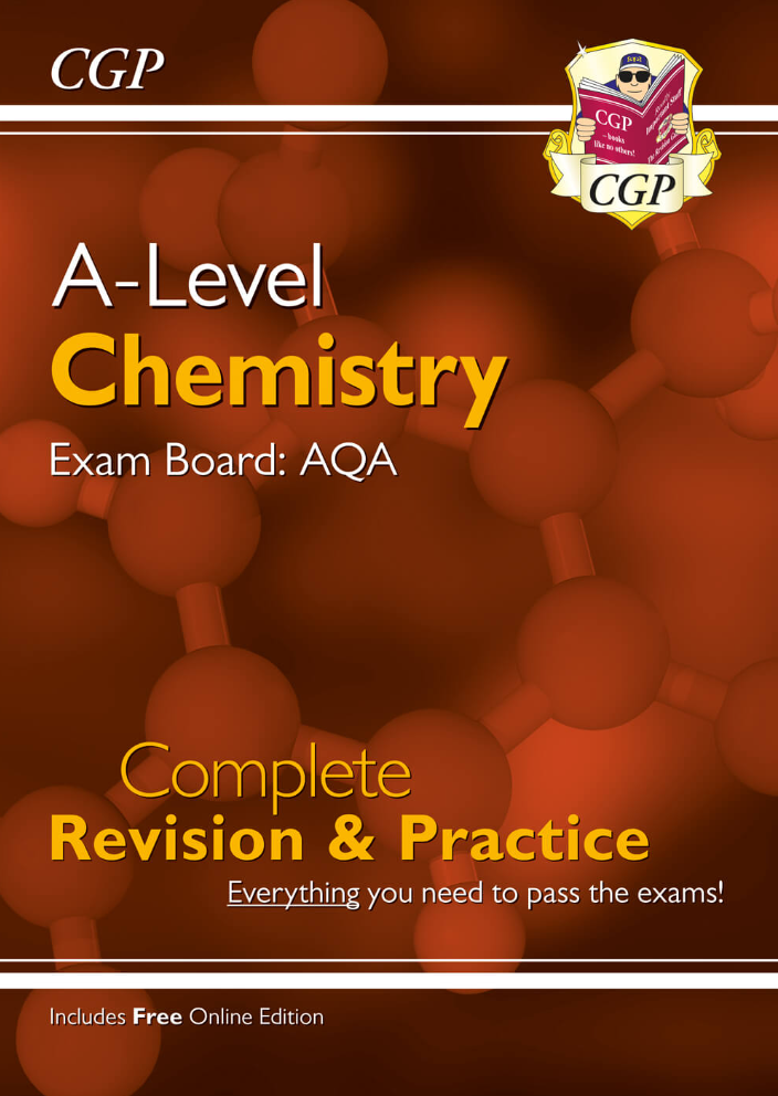 CGP A-Level Chemistry mācību grāmatas vāks.