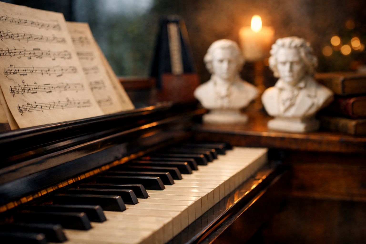 klavieres istabā un komponistu atveidi