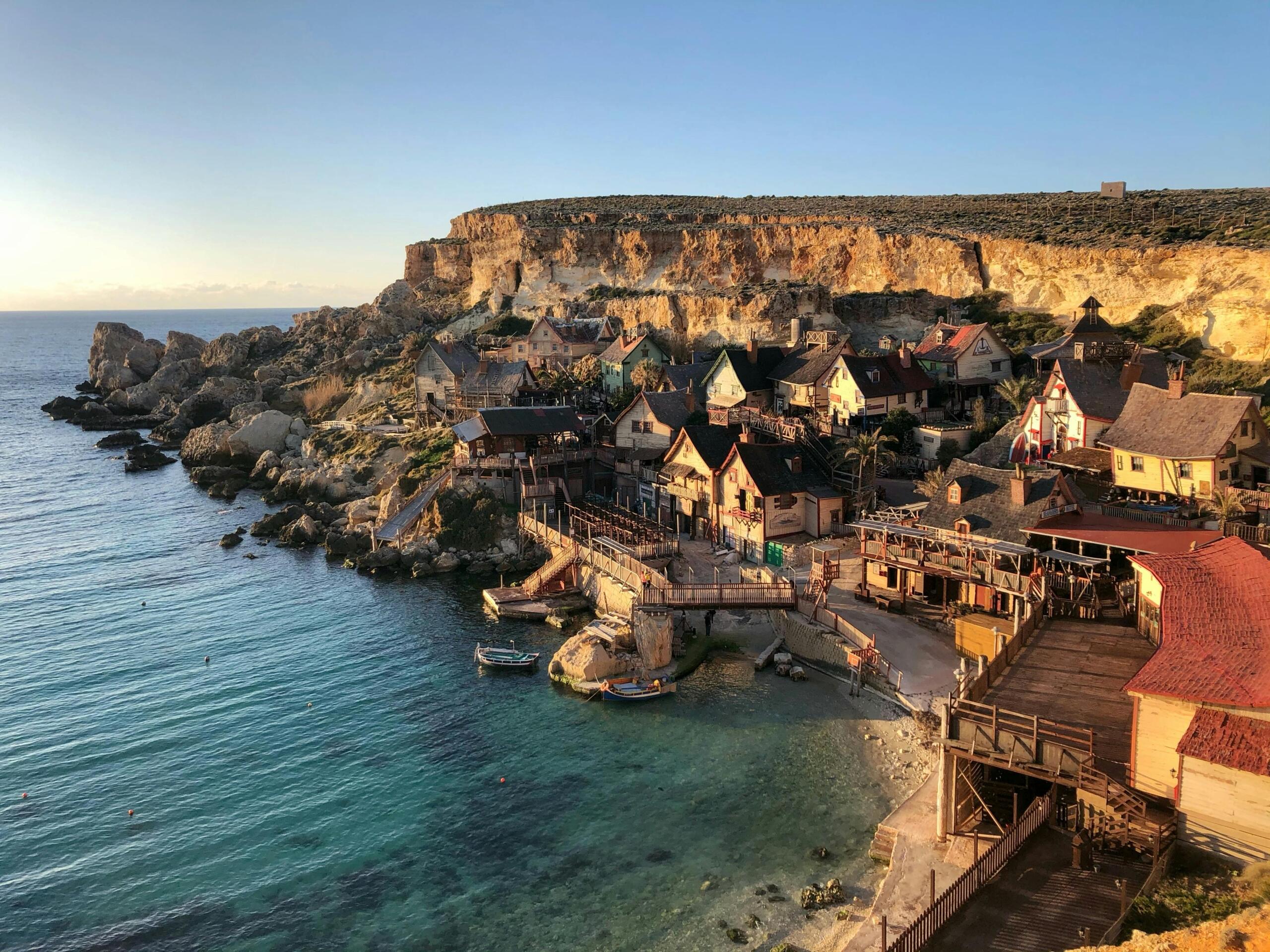 A beautiful view over the coast of Malta.