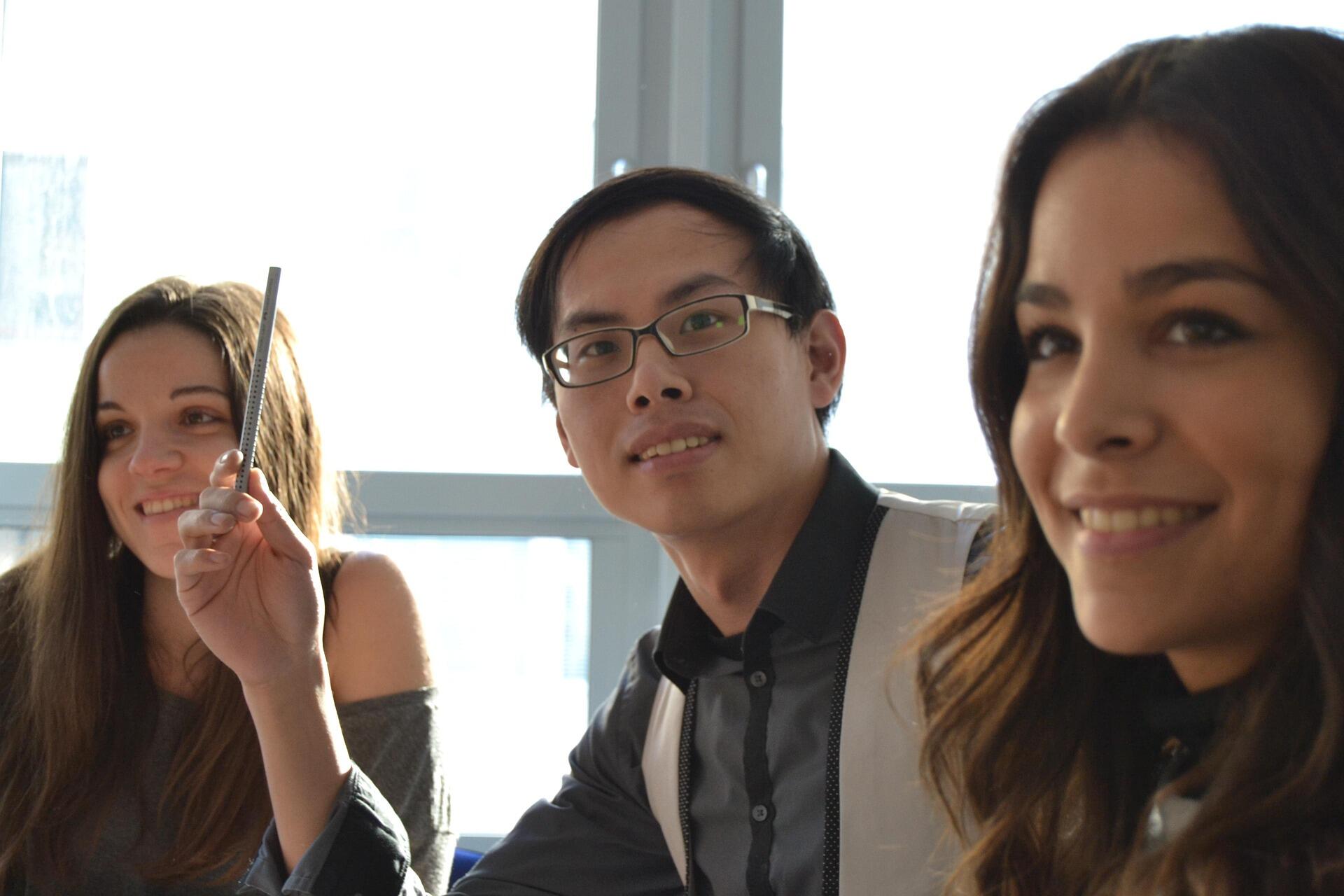 Students from around the world studying English in Malta during a morning class in Valletta.