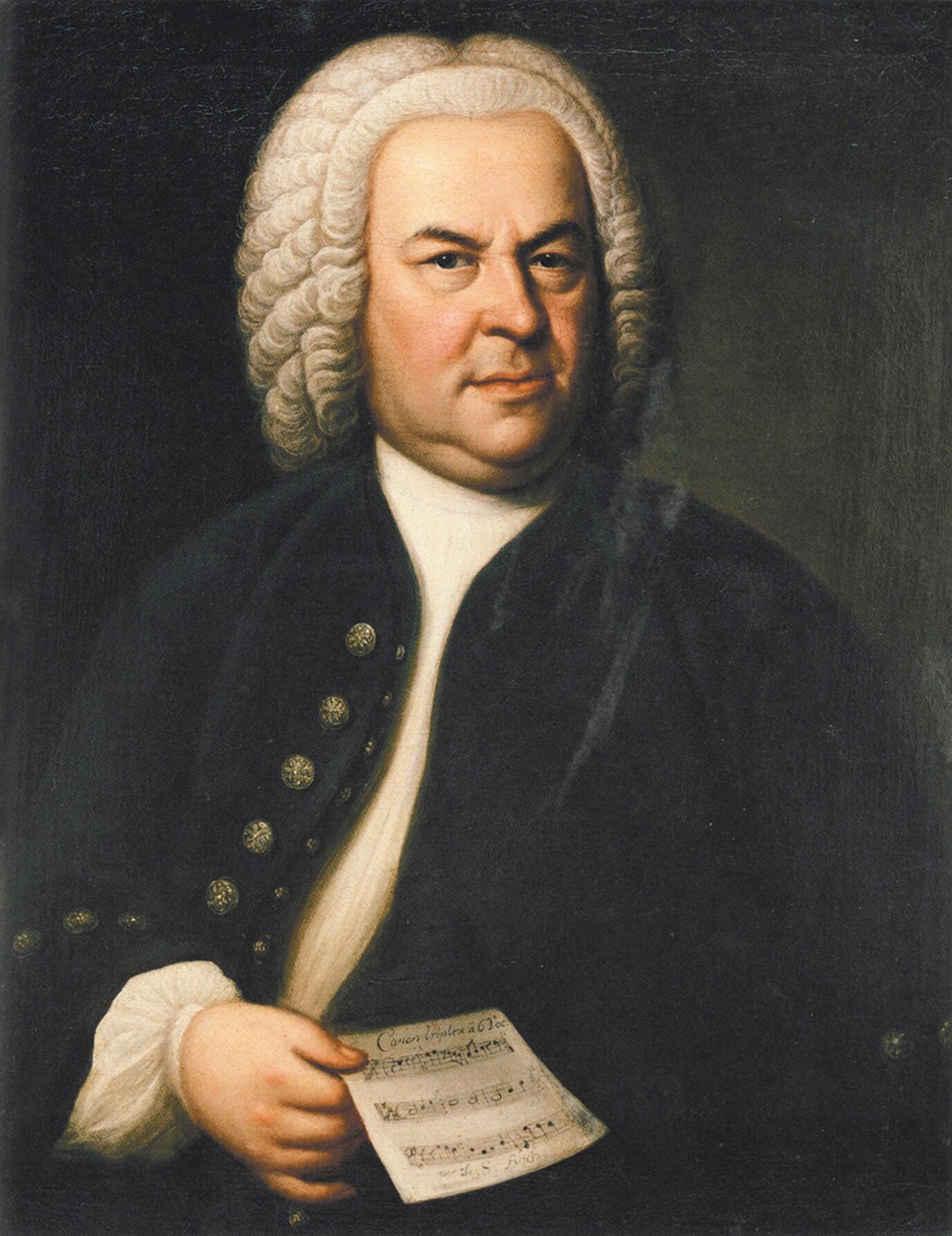 Portrait of Johann Sebastian Bach, one of the most famous classical musicians in music history